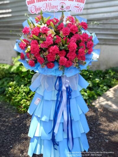 Kệ Hoa Khai Trương Hoa Hồng Pinkloy