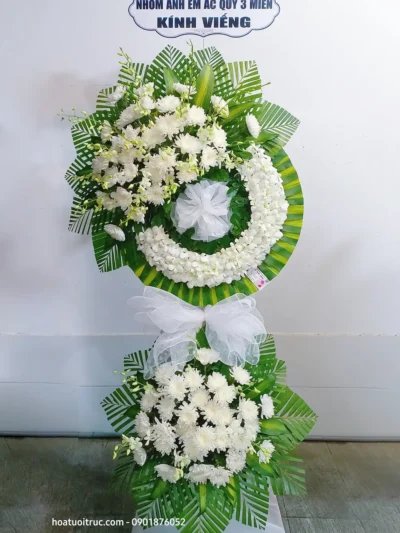 Đặt hoa đám tang khu dân cư Bình Hưng, Bình Chánh