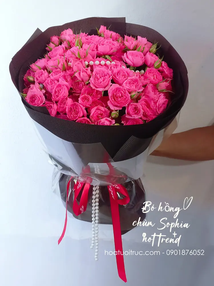 Bó hoa hồng chùm Sophia giá rẻ Hoa Tươi Trúc