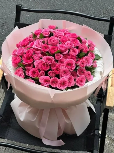 Bó hoa hồng chùm Sophia gói giấy Hàn